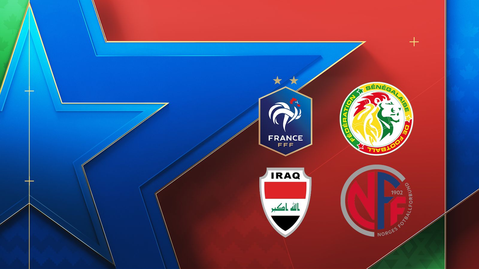World Cup Group I includes 2022 runners-up France, Senegal, Iraq and Erling Haalands Norway; matches to be played in US