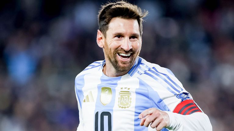 Lionel Messi of Argentina seen during the match between Argentina and Venezuela as